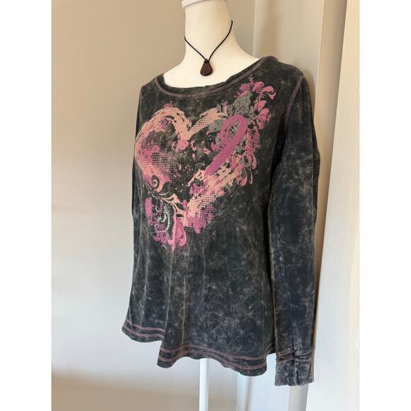 Y2K One World Long Sleeve Top Size M - Picture 2 of 6